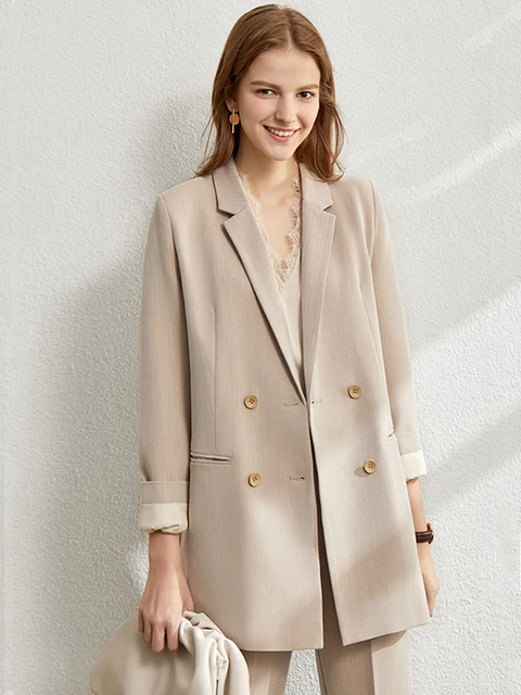 Amii minimalizm wiosna kobiet urząd Lady Blazer kobiety Vneck zbiorniki, spodnie dla kobiet spodenki damskie sprzedawane oddzielnie Blazers 12060909 3