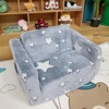 Cute Children's Sofa Flip Open Sofa Plush Toddler Chair Lazy Sofa Mini Seat Children's Backrest Bed Sofa Armchair Babies Couch 2