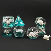 Bescon Oversized DND Animal Dice Set of Dolphin, Giant 7pcs Dolphin Polyhedral D&D Dice Set, Big Sized Dungeons and Dragons Dice 1