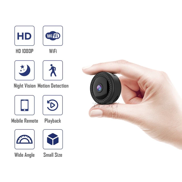 1080P HD Mini IP WIFI Camera Magnetic Camcorder Wireless Home Security Car  DVR Support Night Vision Video Recording Motion Detection, APP Remote  Control, 150 Super Wide Angle 