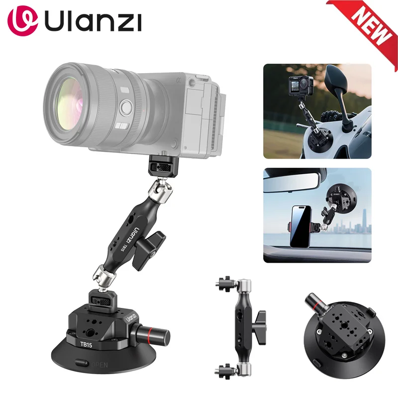 Ulanzi TB15 Universal Sunction Car Mount Phone Holder For DSLR Camera Gopro phone holder phone mount holder