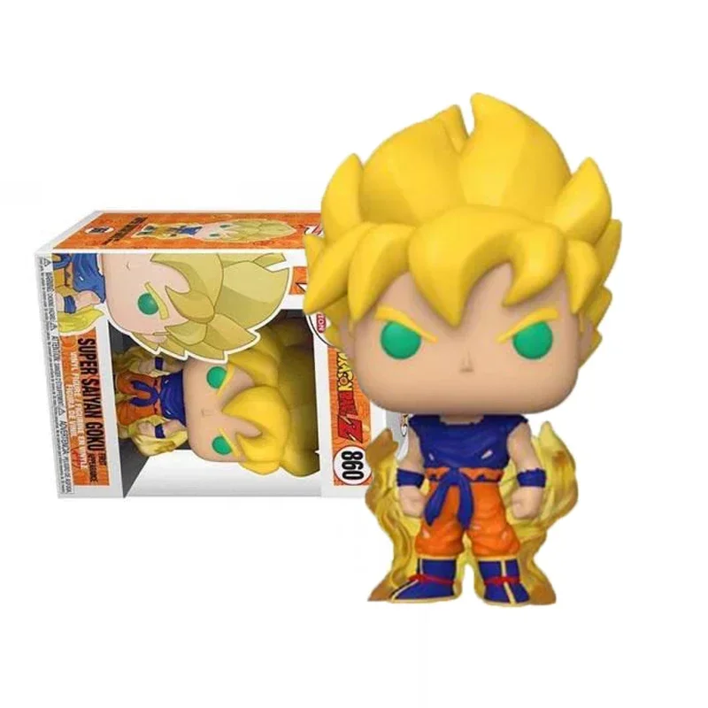 Funko Pop Anime Figuras Dragon Balls Super Saiyan Goku #860 Action Figure Toys Collection Bambole Regali Per Bambini