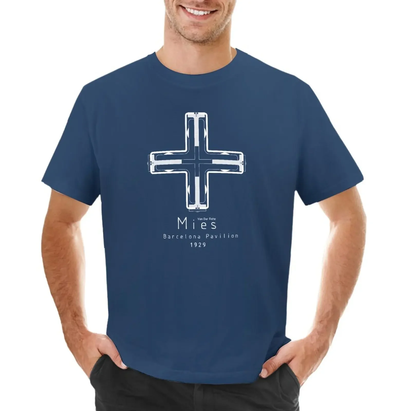 ICONIC ARCHITECTS-MIES VAN DER ROHE T-Shirt Aesthetic clothing plus sizes men clothes