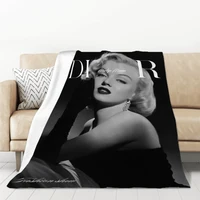 Marilyn Monroe Knee Blanket Fluffy Individual Blankets for Decorative Sofa Catnap King Lid Microfiber Bedding Throw Fleece Soft 2