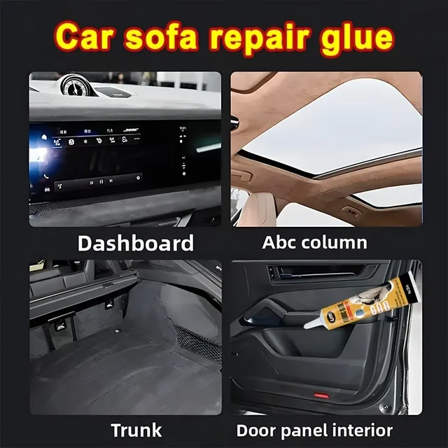 KJM Automotive Adhesive: Fixes Interior Plastic/Leather Seats & Bonds Windproof 6