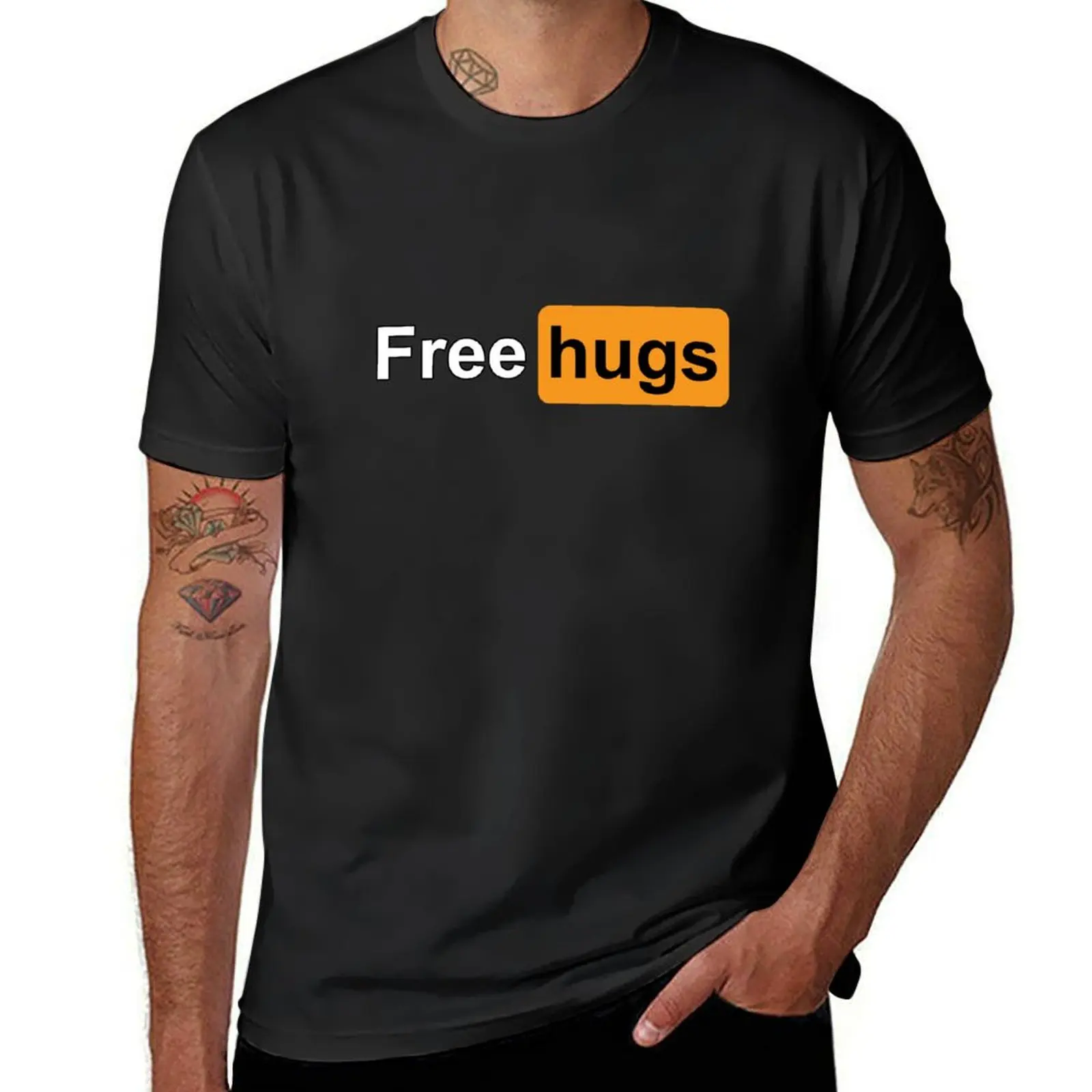 

Free hugs... the rest not. T-Shirt anime clothes tees vintage hippie clothes clothes for men