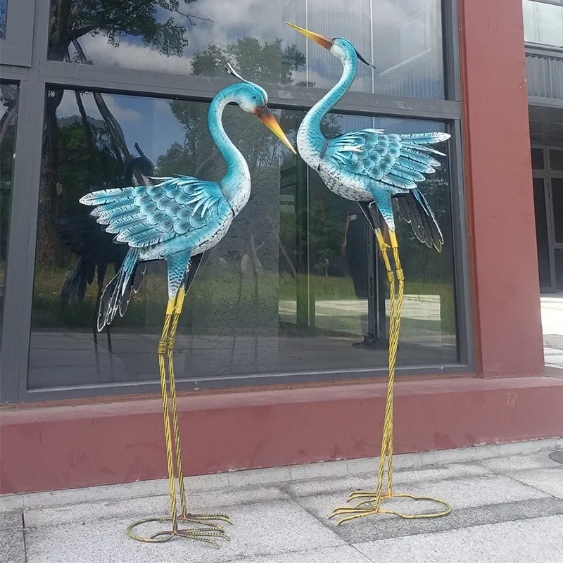Metal Figurines Luxury Outdoor Miniatures Modern Ornaments Creative Sculptures Original and Funny Gifts Balcony Decoration 2