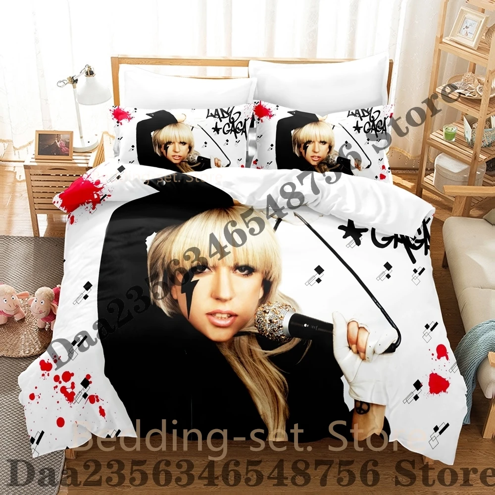 Cool lady gaga Mayhem Bedding Set Single Twin Full Queen King Size Bed Set Adult Kid Bedroom Duvetcover Sets Hip Hop Bed 135*200 3