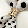 1 PCS Fashion Scarf Ring Wild Pearl Silk Scarf Buckle Clothing Angle Knot Square Scarf Button Scarf Accessories 6