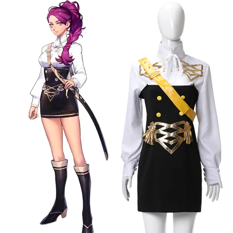 Fire Emblem Three Houses Petra Cosplay Costume Uniform Dress Halloween Party Outfit Per Le Donne