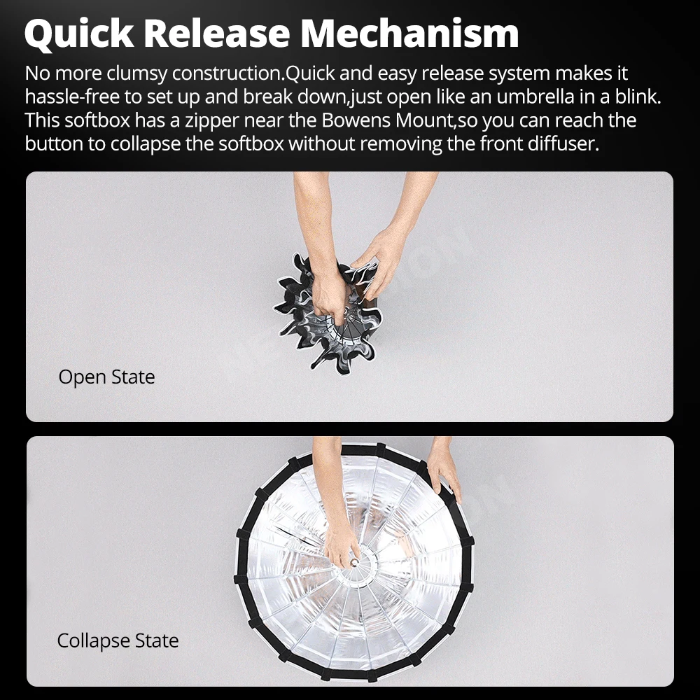 GODOX S65T S85T S120T Umbrella style Quick installation Studio Silver Wide Angle Beauty Dish Honeycomb Grid for Photographic studio light umbrella
