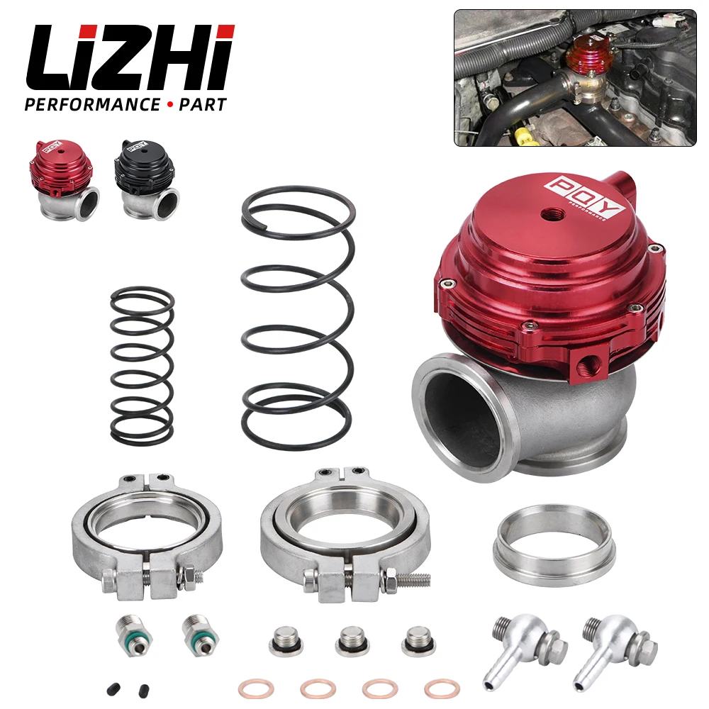 

Water cooler 44mm Wastegate external turbo red/blue/black With Flange/Hardware MV-R Water-cooled w/ logo LZR5834