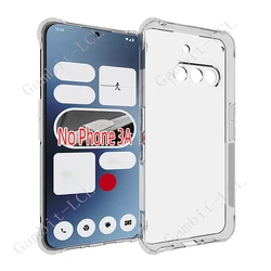 Enhanced Shockproof Back Ring Holder Phone Case with Soft Durable Cover for Nothing Phone 3a (TPU Case Clear)