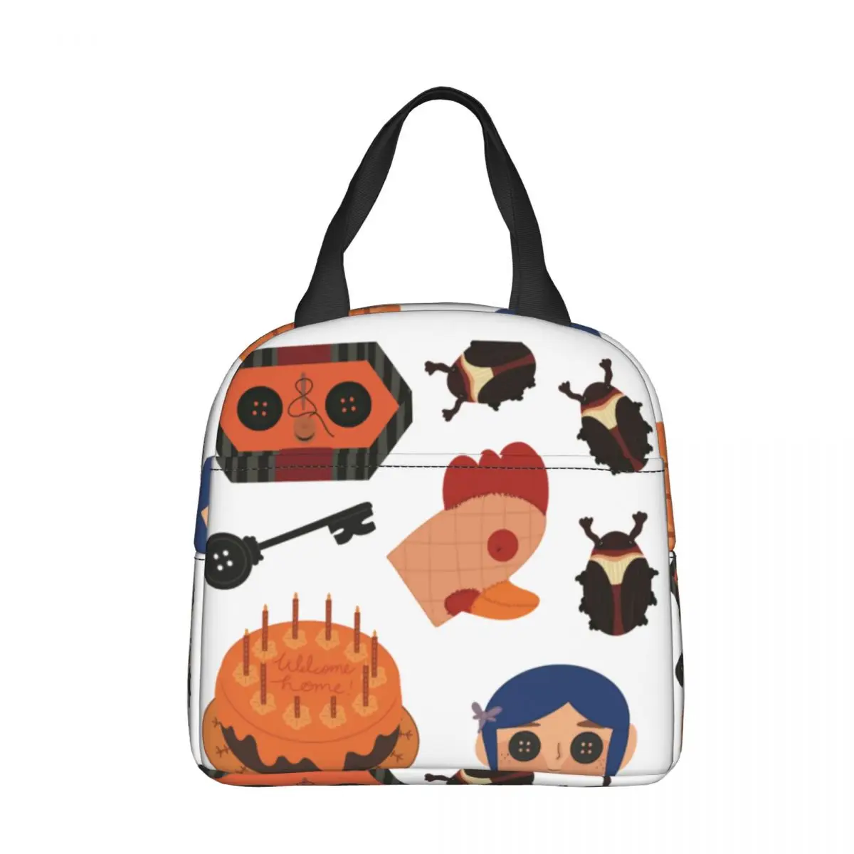 

Feels Not Quite Like Home Insulated Lunch Bags Thermal Bag Lunch Container Coraline Movie Portable Tote Lunch Box Food Bag Work