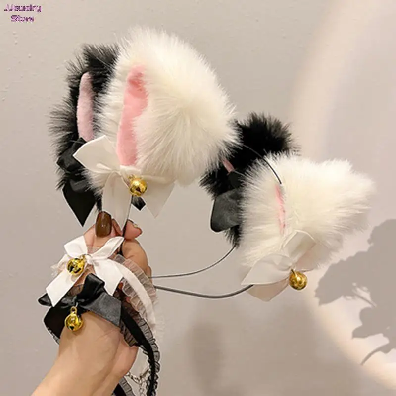 

1PC Cosplay Cat Ear Anime Party Costume Hair Accessories Beautiful Masquerade Bell Headwear Headband Halloween Cat Ears Headwear