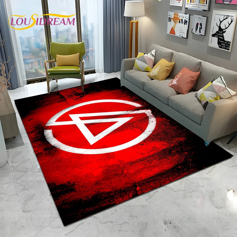 Фото 3D Ретро Рок-Группа L-Linkin искусственный ковер для дома, гостиной, спальни, дивана, Декор, детский коврик, нескользящий напольный коврик №5