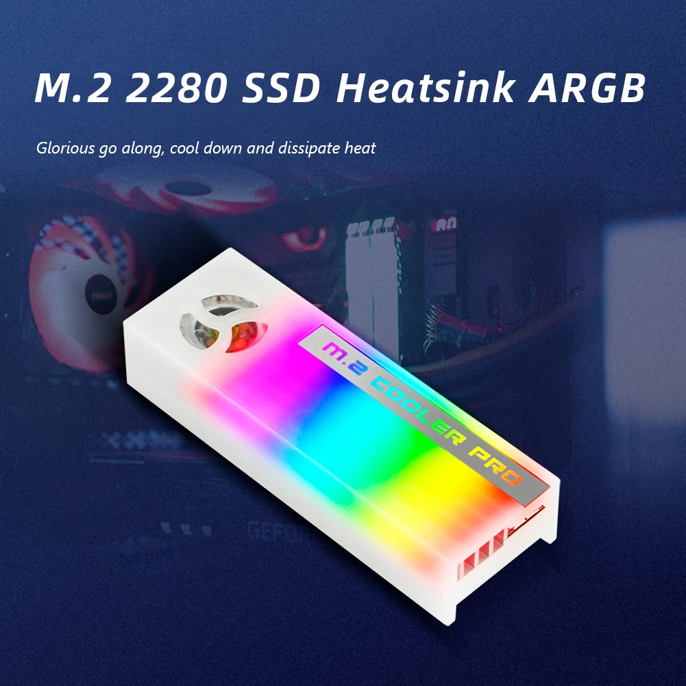M.2 2280 SSD Kühlkörper ARGB 5V 3Pin Motherboard festplatte Festplatte Kühler lüfter Weste