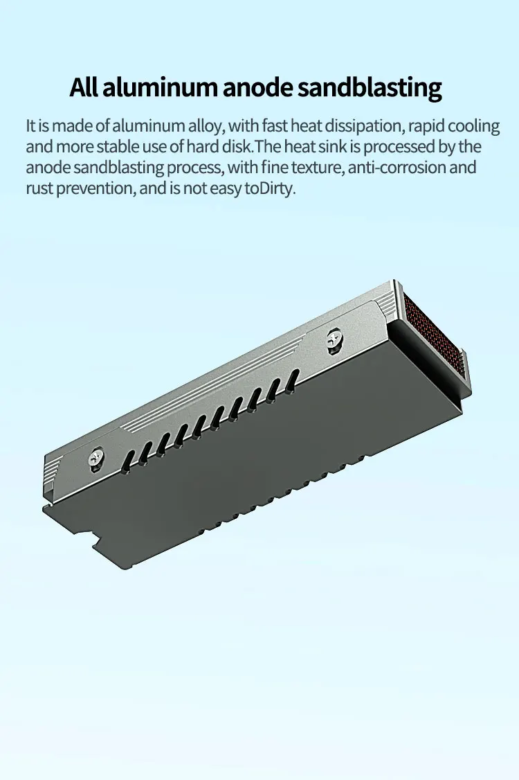 M.2 SSD NVMe Heat Sink M2 2280 Solid State Drive 36 Cooling Fin Radiator with Th