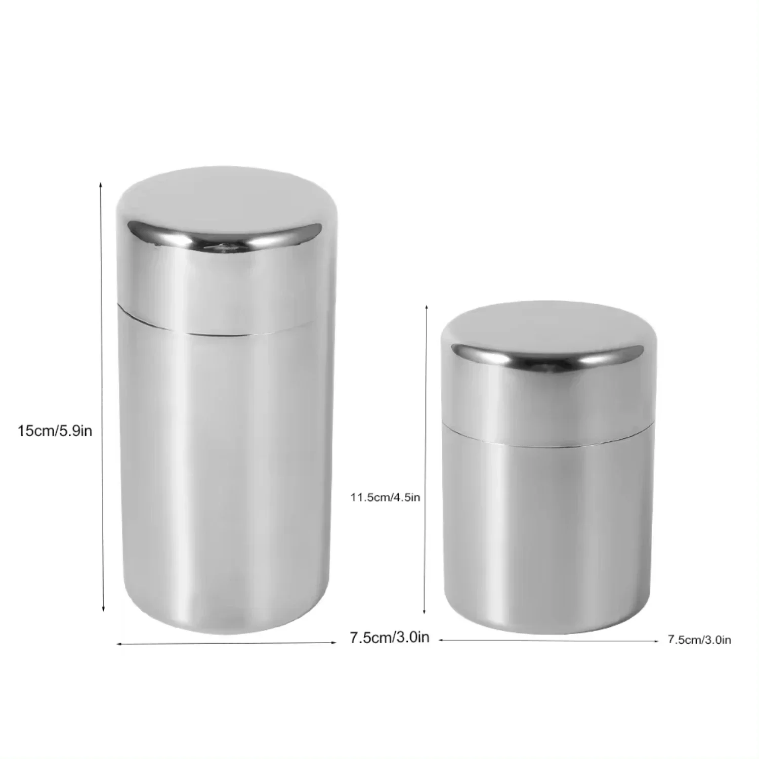 1PC Stainless Steel Tea Can Loose Leaf Tea Tins  Small Travel Portable Container Coffee Sugar  Box Containers Kitchen Canisters