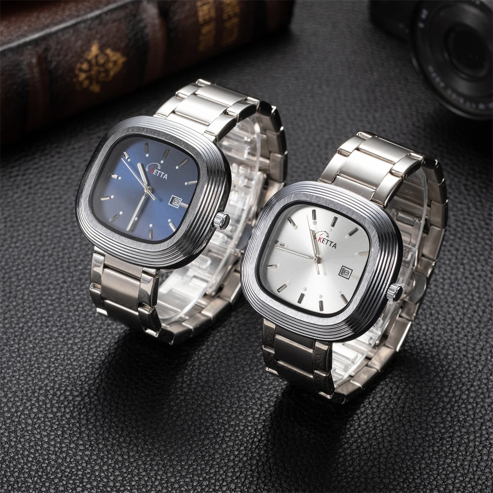 KETTA موضة جديدة ساعات ترفيهية للرجل مضيئة التقويم...