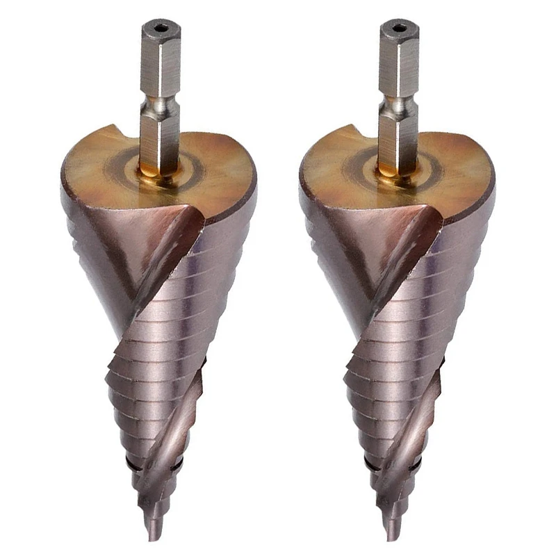 

2X M35 HSS Co Step Drill Bit Cobalt Cone Drill Bits 4-32Mm Wood Stainless Steel Metal Hole Saw Tool Set Hex