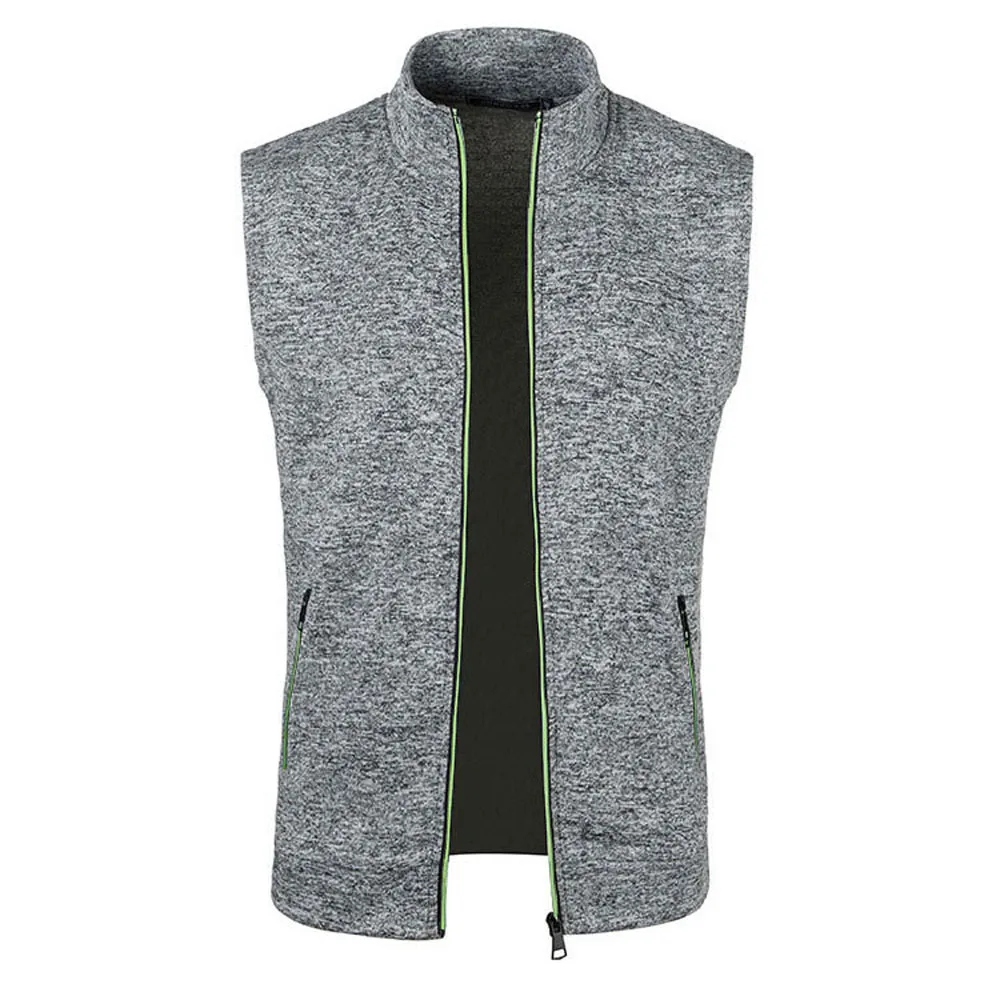 Men Thin Knitted Sleeveless Cardigan Waistcoat