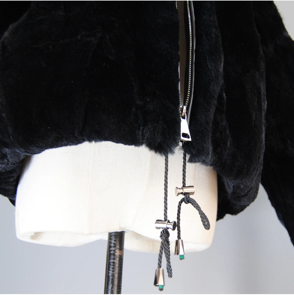 Rex Rabbit Fur Coat | Slim Fit Natural Fur Jacket For Women Winter Outerwear