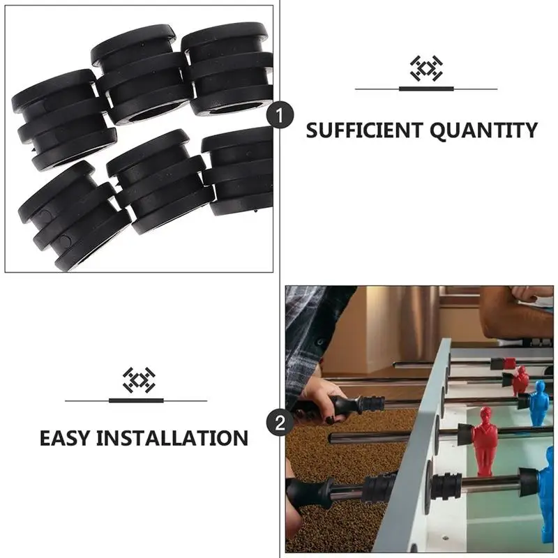 16Pcs Foosball Gasket Table Footballs Machine Washers Small Foosball Washer Pads Rod Bearings Football Bumper Pads Mini
