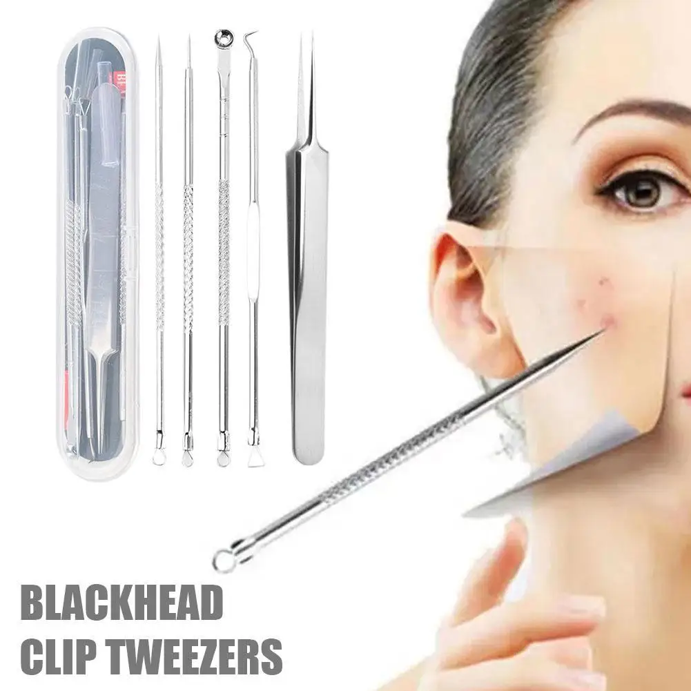 

5PCS Acne Blackhead Removal Needles Black Dots Cleaner Black Head Pore Cleaner Deep Cleansing Tool Face Skin Care Tool