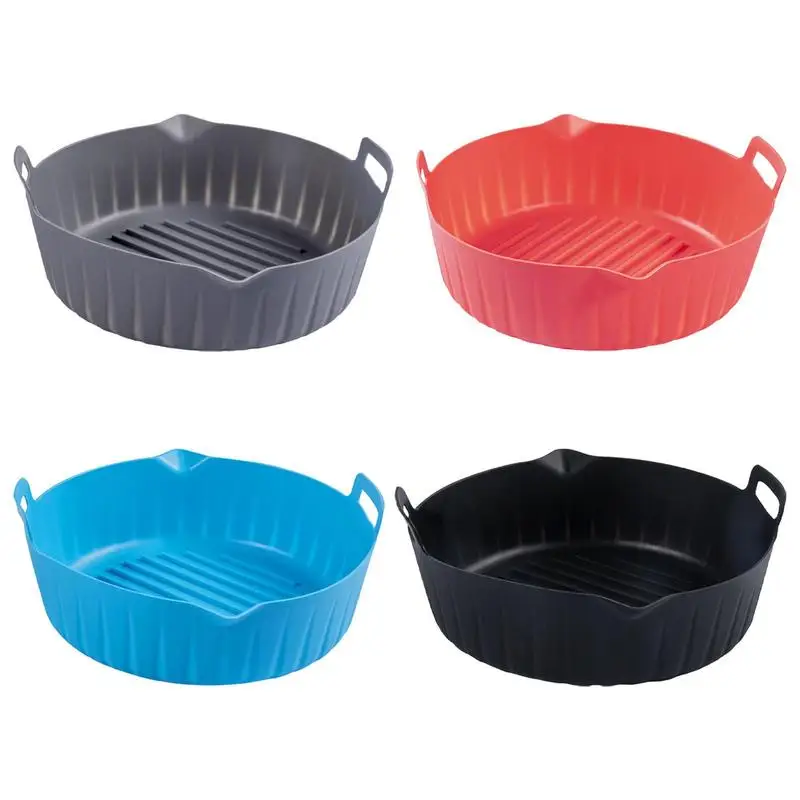 

Reusable Air Fryer Silicone Liners Nonstick Chicken Parchment Paper Air Fryer Basket Oven Baking Tray Round Air Fryer Pot