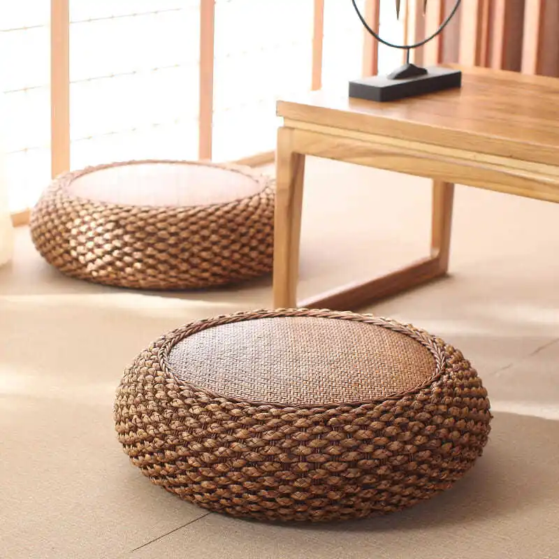 Rattan Futon Living Room Cushion Floor Tatami Straw Pier Japanesestyle