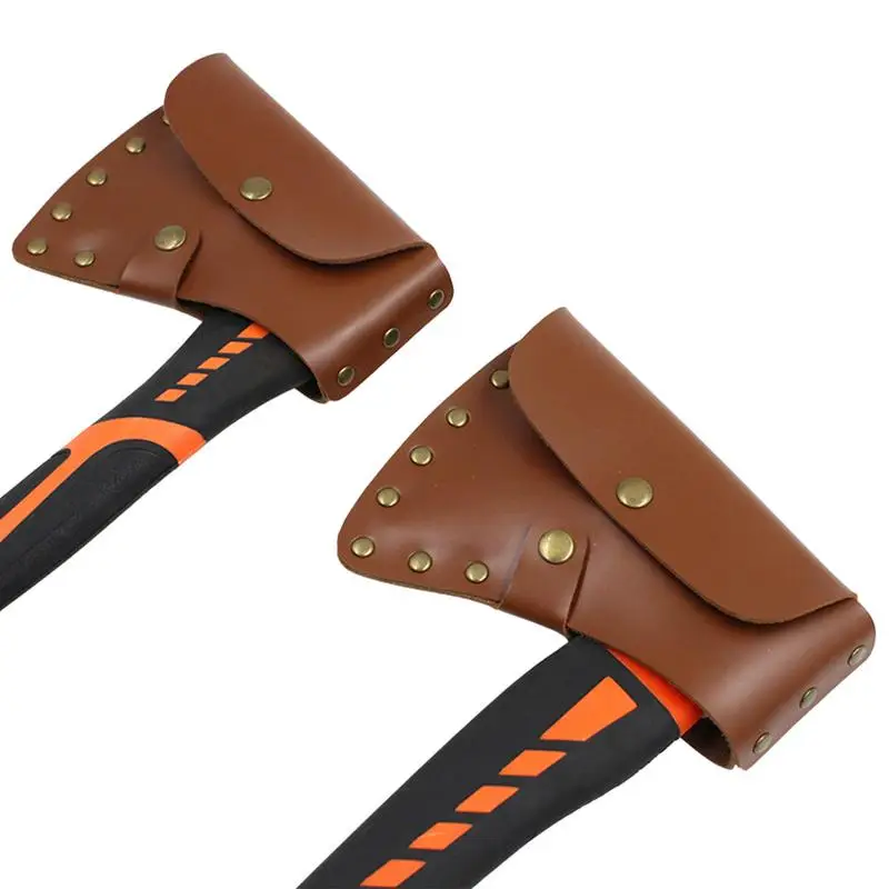 

Кожаный топор, футляр, Портативный топор, футляр, мягкий чехол с металлическими защелками, многофункциональный топор, защитные принадлежности