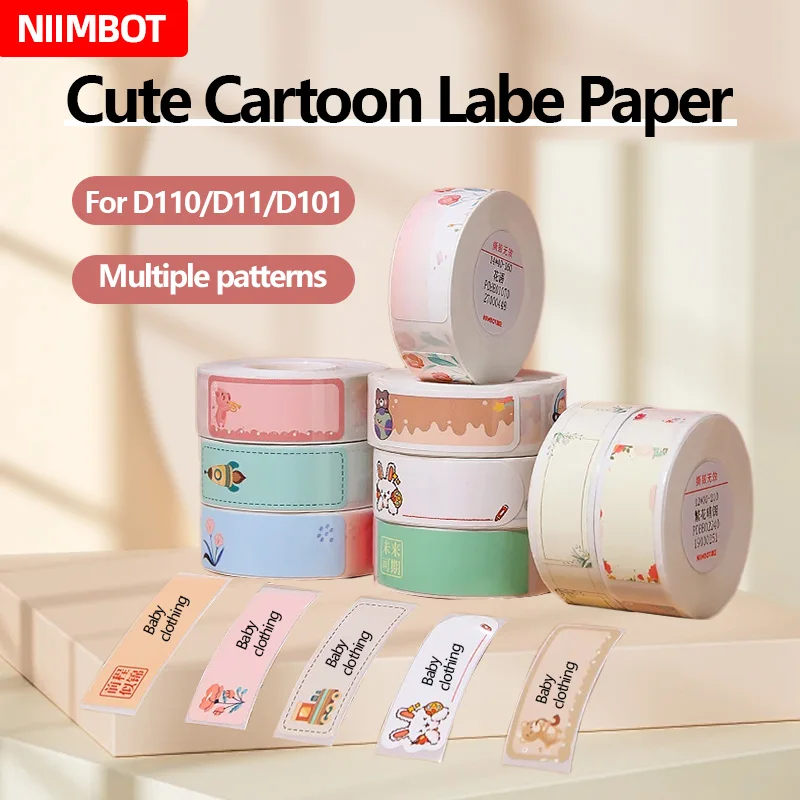 

Niimbot D101 D11 D110 Color Cartoon Children's Baby Name Sticker Intelligent Portable Label Printer Thermal Label Waterproof Off