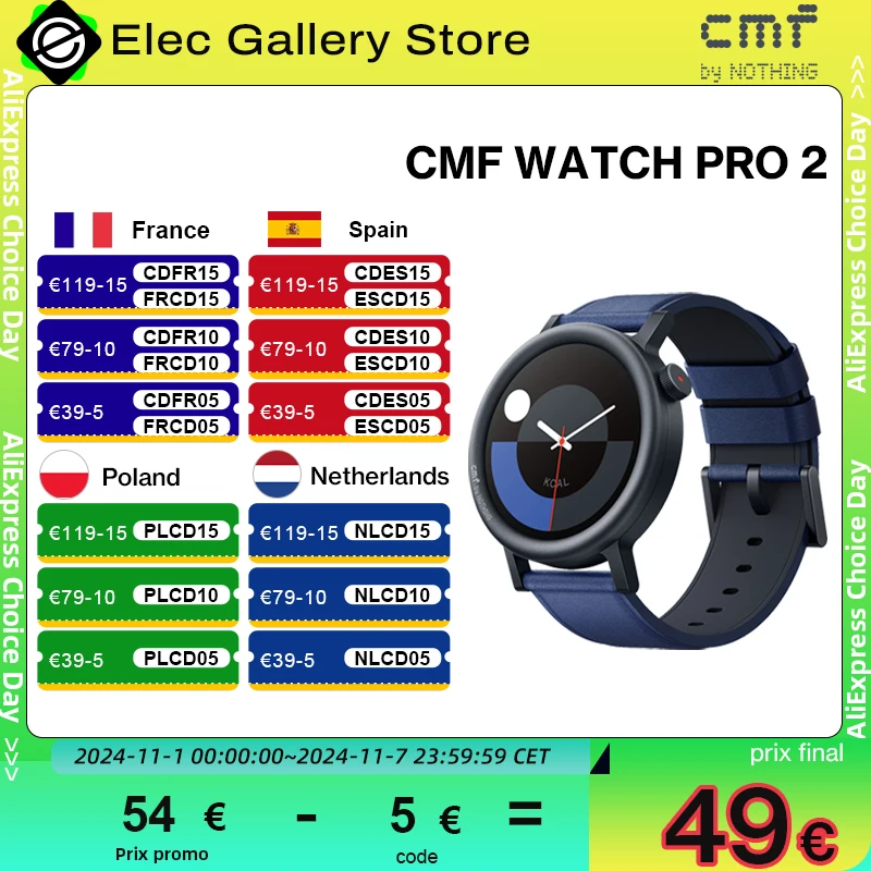 Smartwatch CMF by Nothing Watch Pro 2 z EU za $61.97 / ~248zł