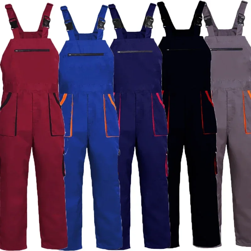 

Work Jumpsuit Uniform Pants Pocket Sleeveless Multi Overalls Plus Mens Clothing Protective Strap Size Bib Coveralls Romper Cargo