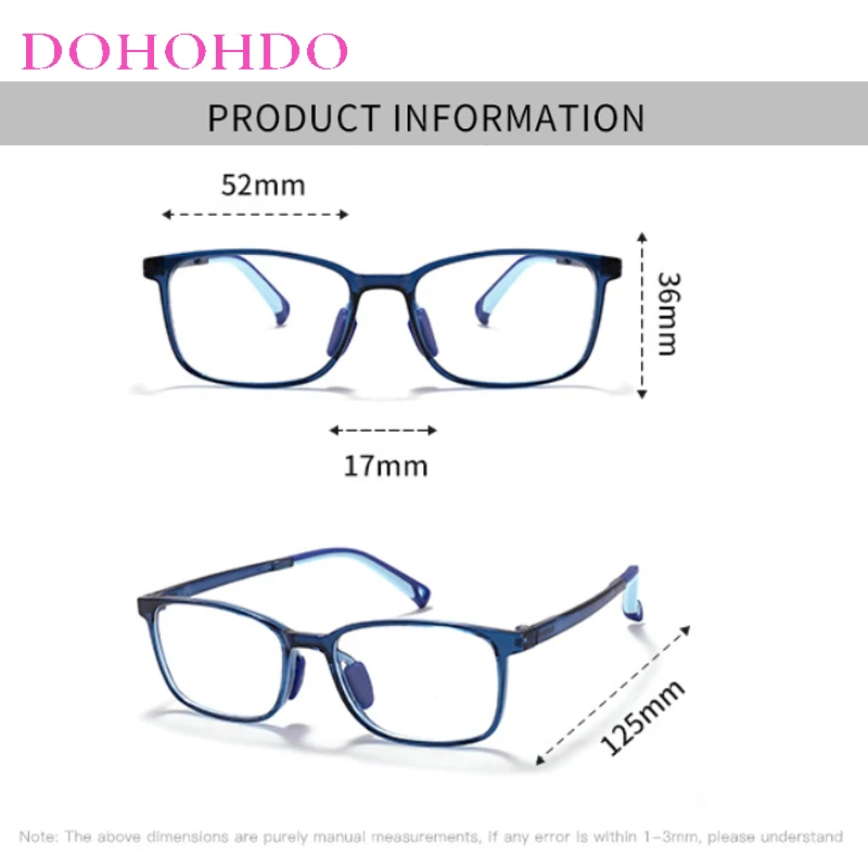 Anti blue Light Kids Glasses Boys Girls Optical Frame Computer Transparent Glasses Children Zero Prescription Medical Eyeglasses