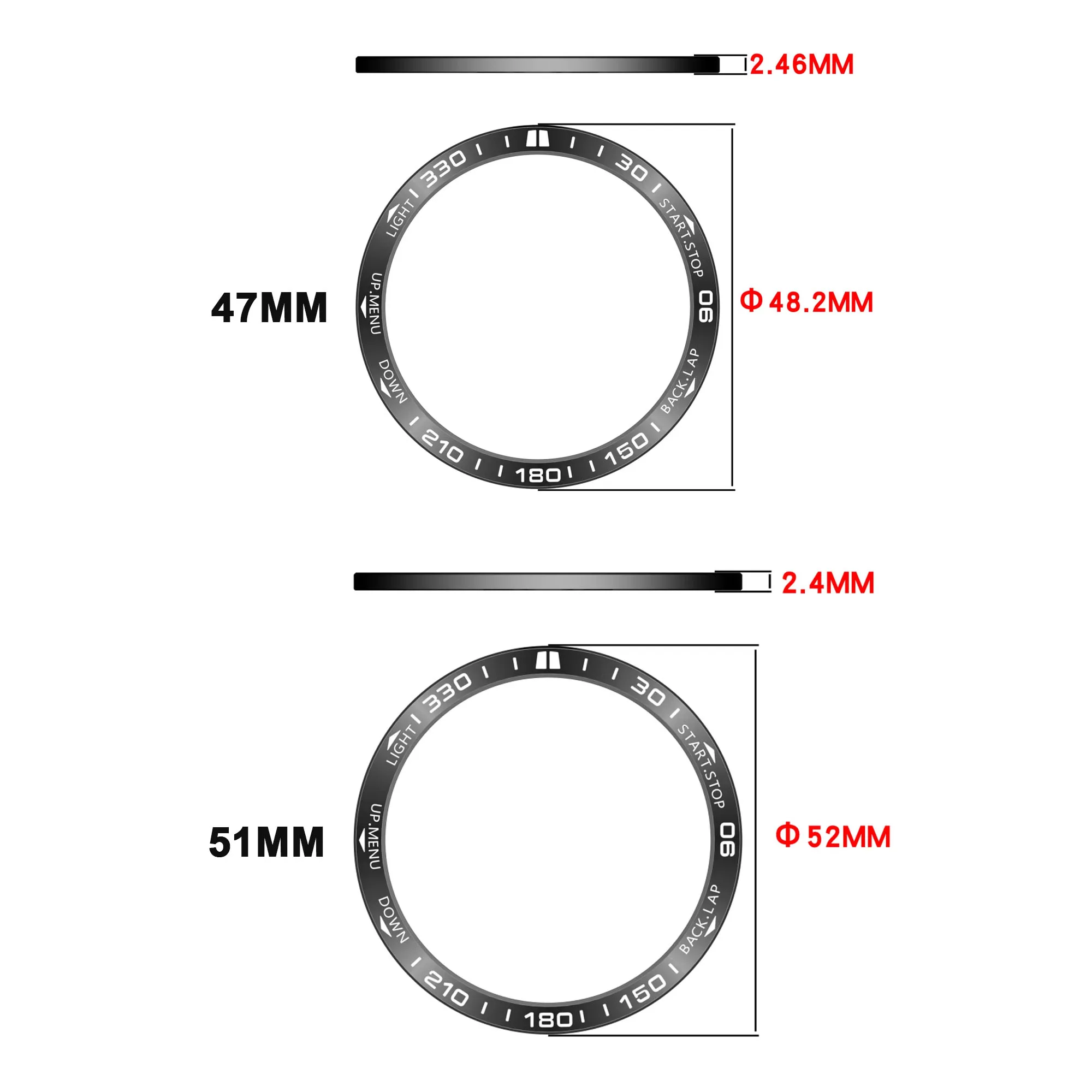 Sleek Metal Ring Bezel Protective Case