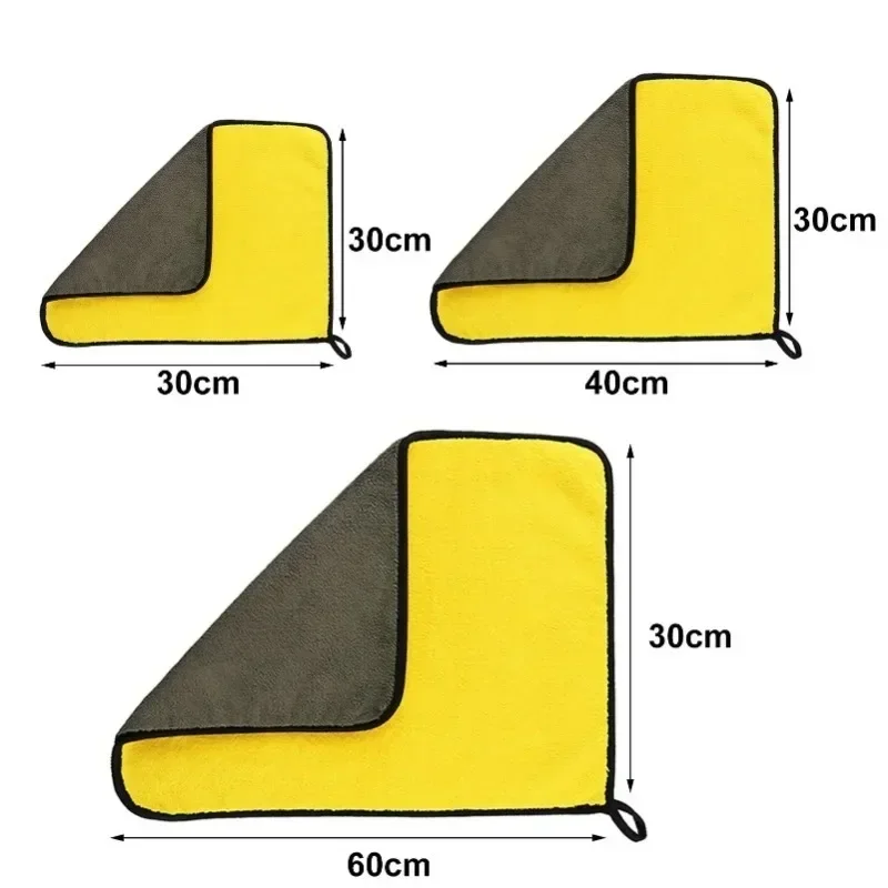 Microfiber Cleaning Towel Car Cleaning Cloths Professional Detailing Drying Wash Accessories 10/1Pcs