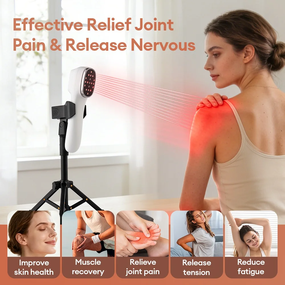 650nm+808nm Infrared Handheld Face Body Red Light Beauty Device Skin Rejuvenation Muscle Joint Body Fatigue Relief Health Care