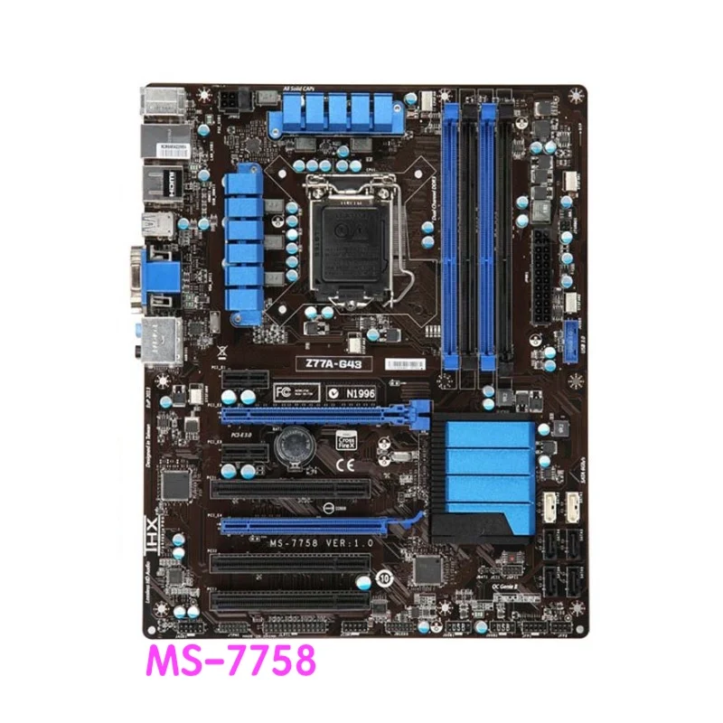 

Подходит для материнской платы MSI Z77A-G43 Desktop Z77A G45 LGA 1155 DDR3, материнская плата 100% протестирована, ОК, Полная работа