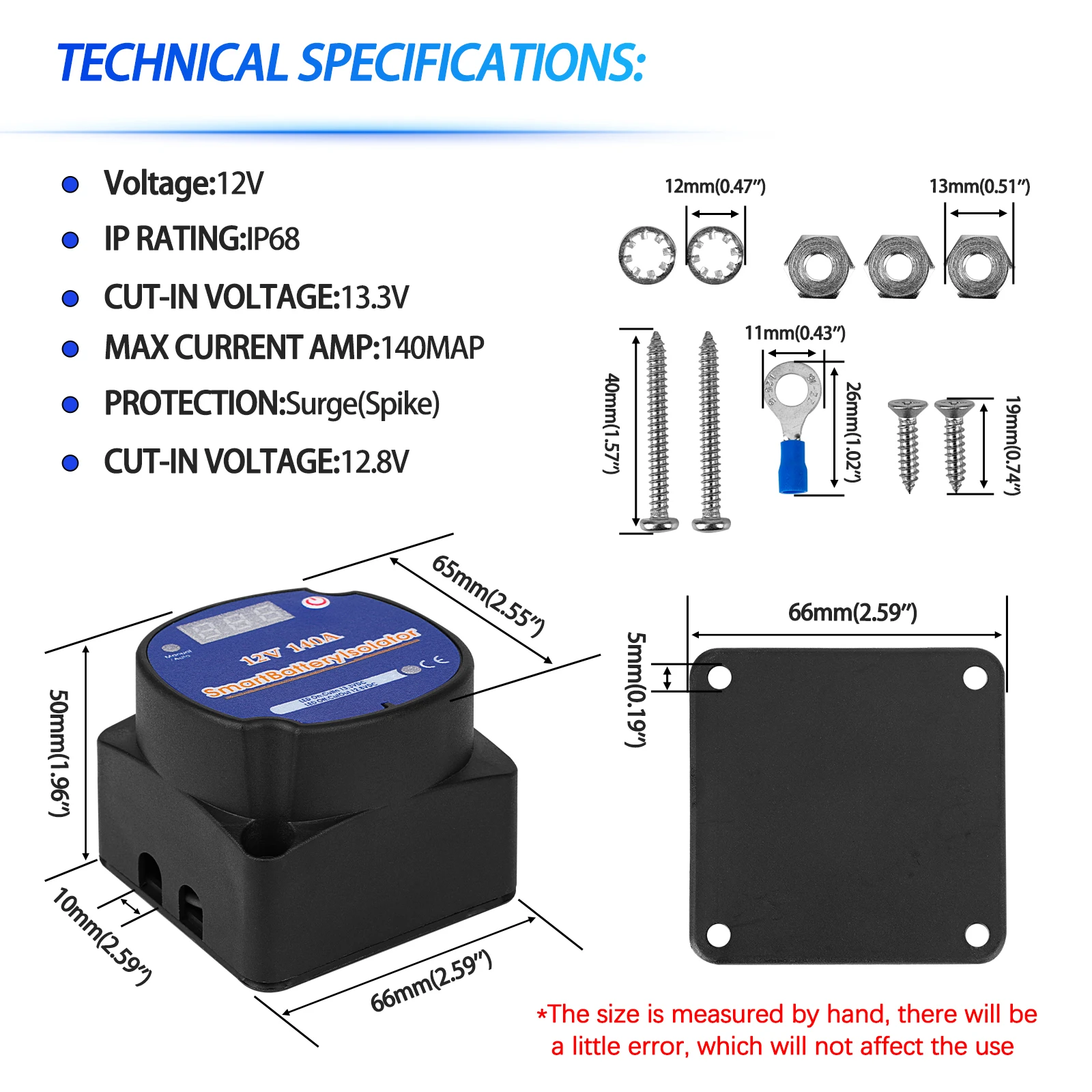 12V Digital Display Smart Dual Battery Isolator 140A Voltage Sensitive  Split Charge Relay For Camper Car RV Truck Boat Yacht - AliExpress