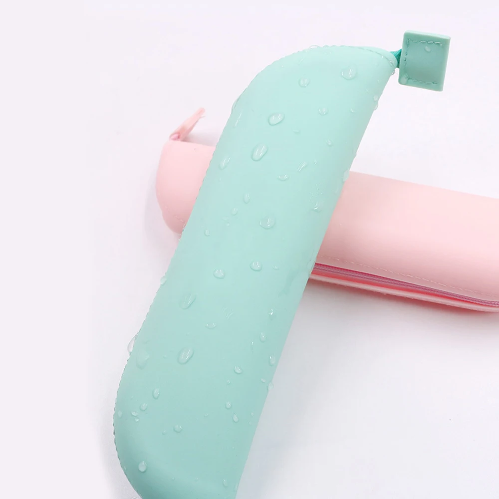 Silicone Makeup Brush Storage Bag Waterproof Eyebrow Pencil Box Travel Holder Portable Cosmetic Bag for Women Multipurpose 4