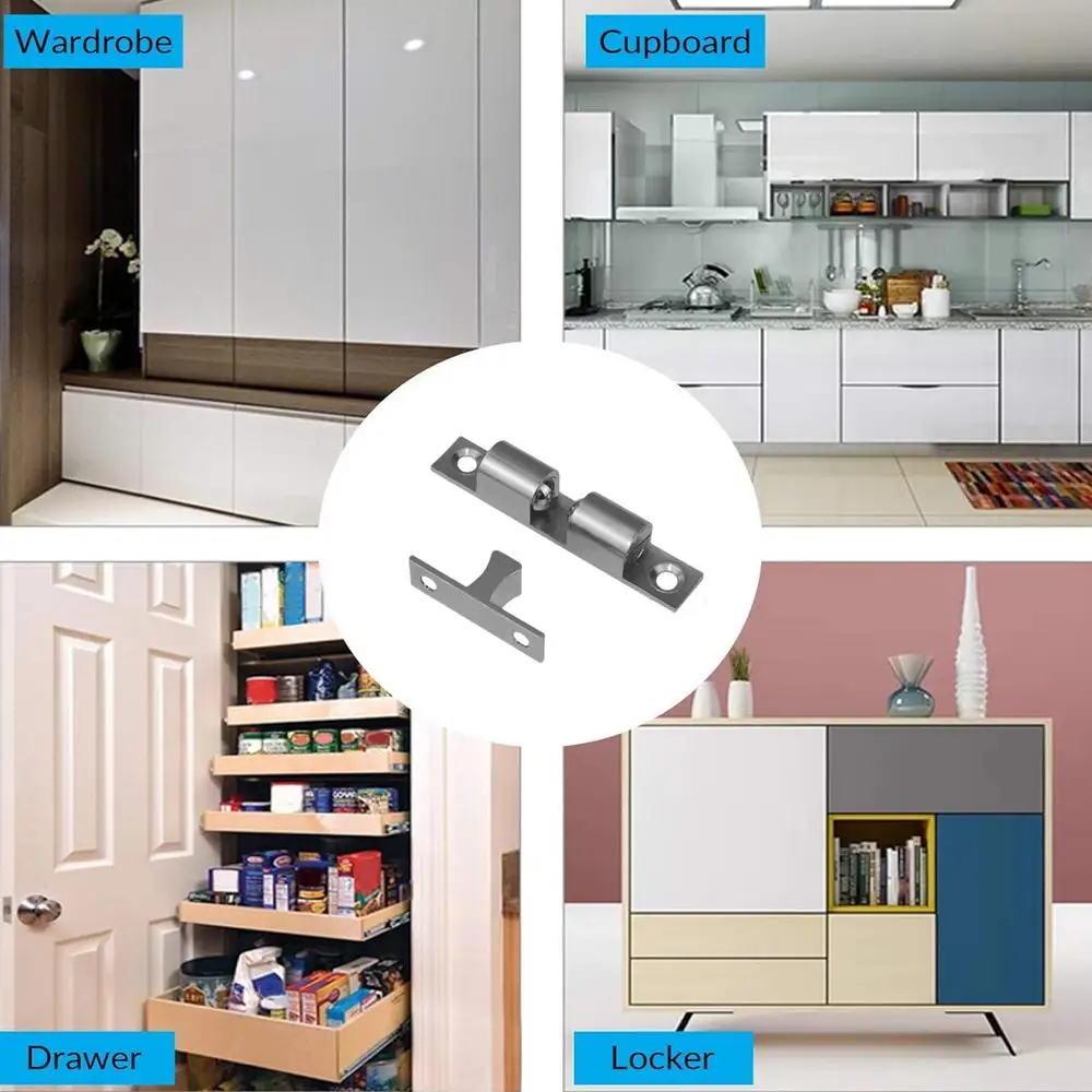 Description Picture 6 of itemCloset Door Latch Furniture Door Ball Latch Cabinet Door Catch Closet Door Hardware Copper Bead Buckle For Furniture Cabinet