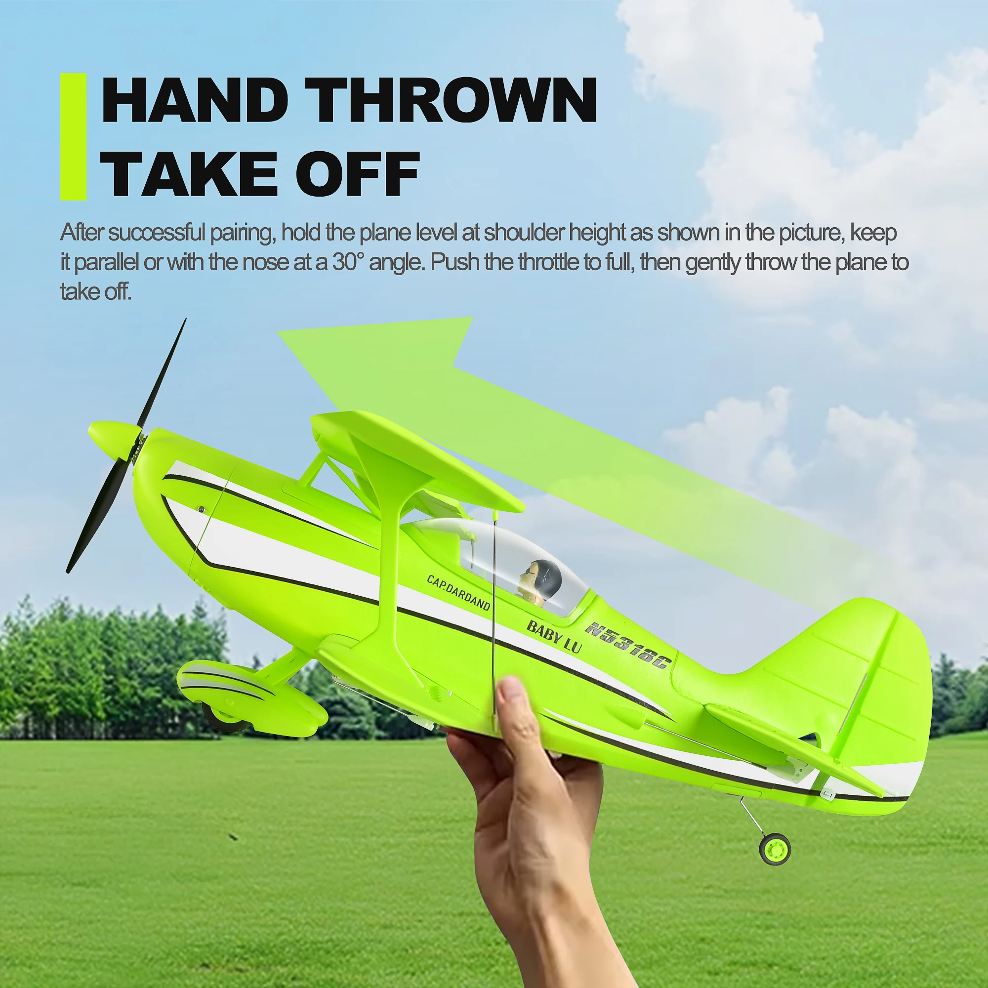 Avion RC Beech D17S EPP+ Brushless 2.4G Gyroscope 6 Axes