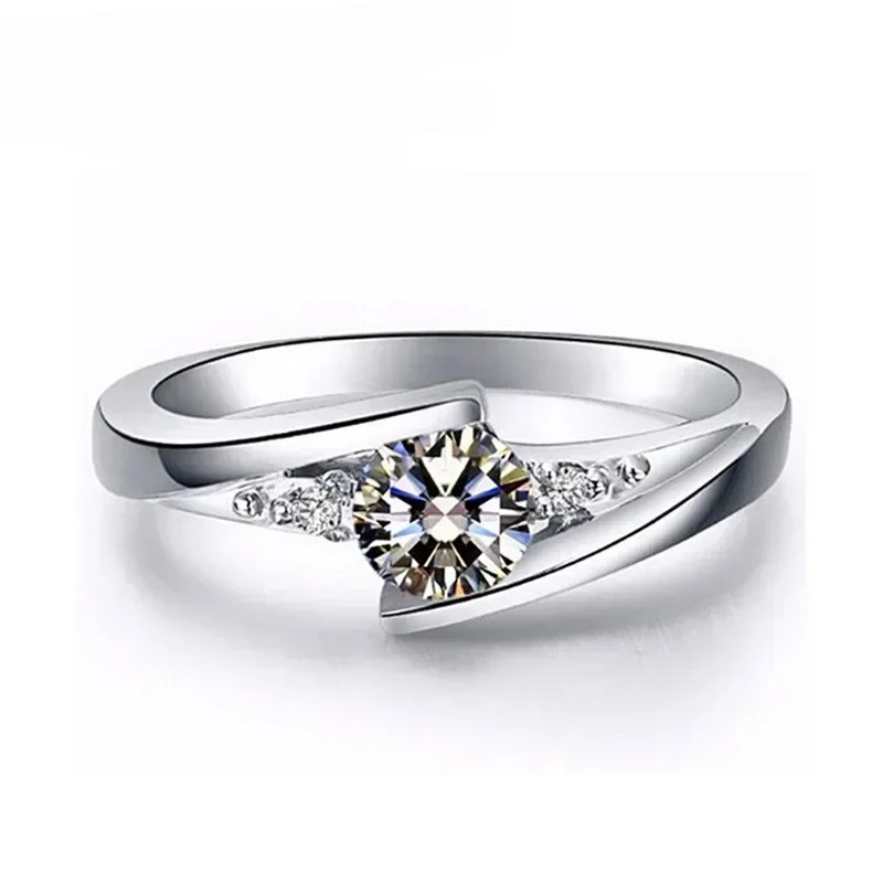 Zircon Stone Ring Wedding Jewelry Engagement Rings For Women wedding rings,round rings,silver ring,womens ring,cubic zircon ring,finger rings,jewelry rings,ring jewelry