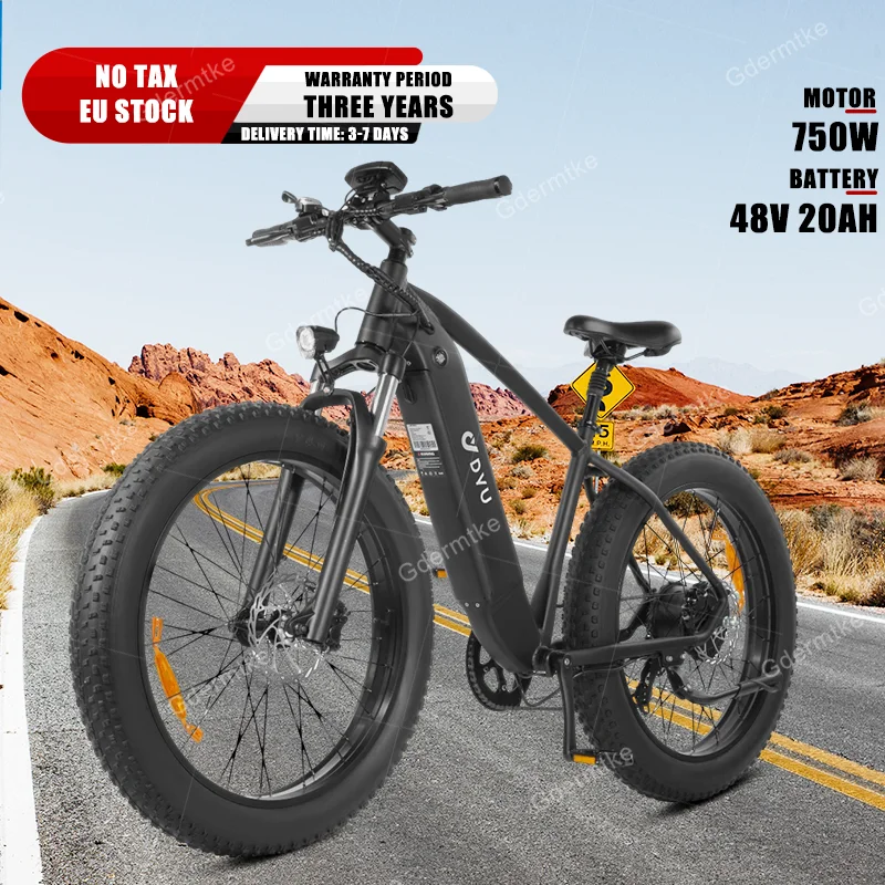 King750 Bicicletta Elettrica 750W Motore 48 V20Ah Batteria Al Litio City Travel E Bike Adult 26*4.0 Pollici Fat Tire Mountain Bike Elettrica