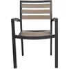 Patio Dining Chairs with Armrest Stackable Set of 4 Aluminum Patio Furniture Sets for Living Room Cafe Bar Aluminum Indoor Outdo 6