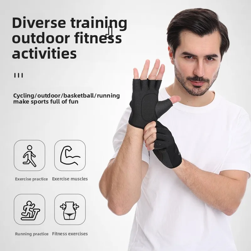 Ventilated Non-Slip Workout Gloves for Fitness & Weight Lifting
