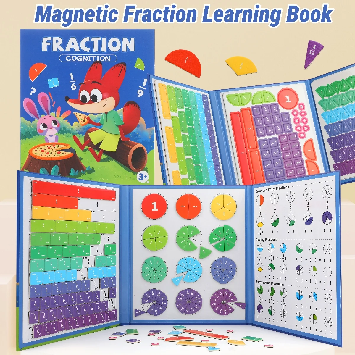 Magnetic Fraction Disk Teaching Aids for Science Education