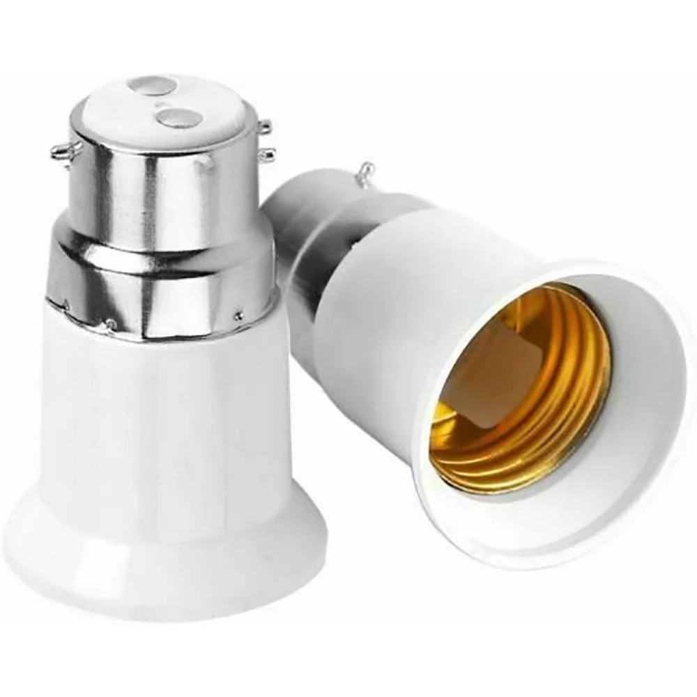 1/5/10Pcs B22 to E27 Light Socket Adapter Bayonet Lamp Base to Edison E27 Bulb Fireproof Holder Converter Change Lighting Parts